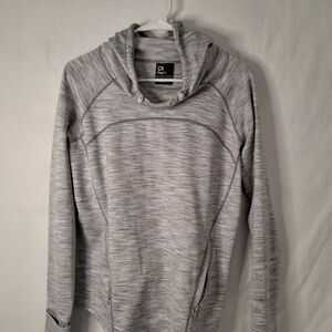GAP FIT Heather Gray Hooded Sweatshirt